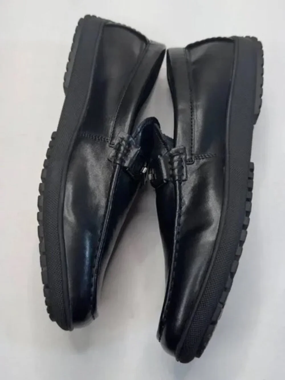 Steve Madden P-Pellea PU Uppers Slip-on Rubber Soles Loafers Black Size 10M